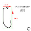 Główki jigowe okrągłe HAK 10 | EAGLE CLAW <5szt> (2)