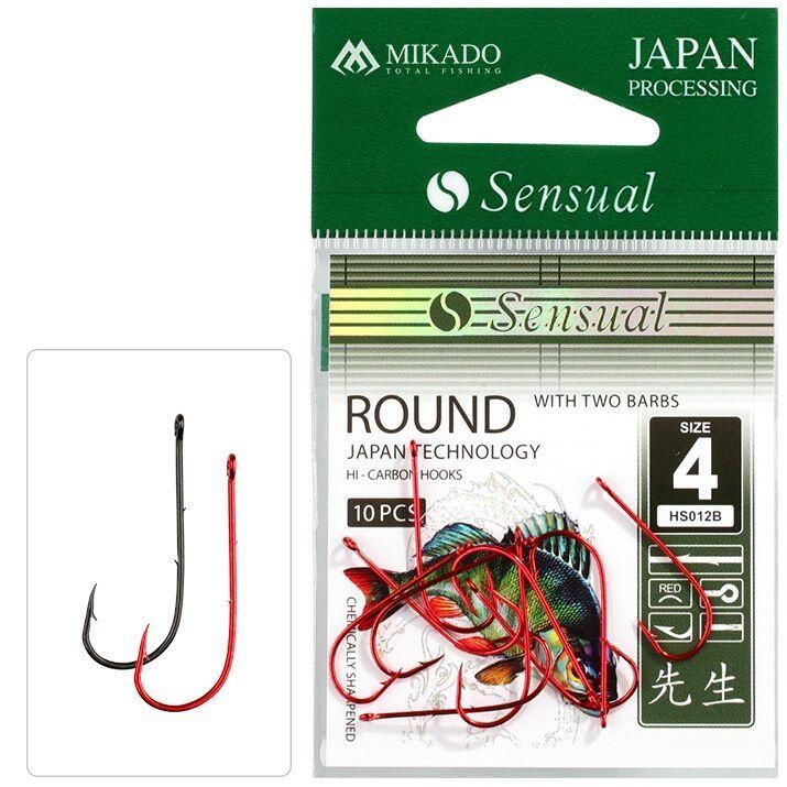 MIKADO Sensual ROUND | z zadziorami | #8 | Haczyki do bocznego troka | 10 szt (3)