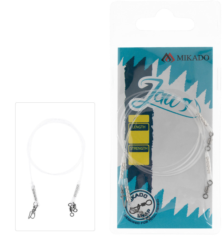 Przypon fluorocarbonowy MIKADO JAWS LIGHT 25cm/8kg (1)