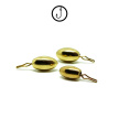 Ciężarki DROP-SHOT Bullet/Oliwka MOSIĄDZ 1,8/3,5/5/7/10g | 3szt
