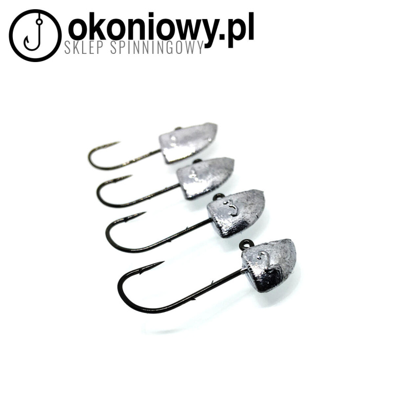 Główki jigowe TRÓJKĄTNE | HAK 1/0 | MUSTAD | z zadziorkami <5szt> (4)