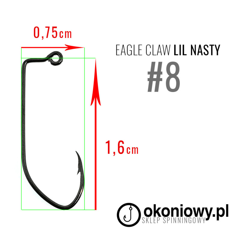 Główki jigowe okrągłe HAK 8 | EAGLE CLAW <5szt> (2)