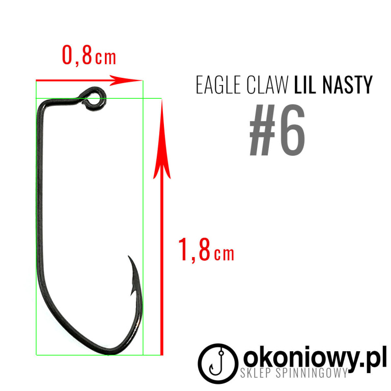 Główki jigowe okrągłe HAK 6 | EAGLE CLAW <5szt> (2)